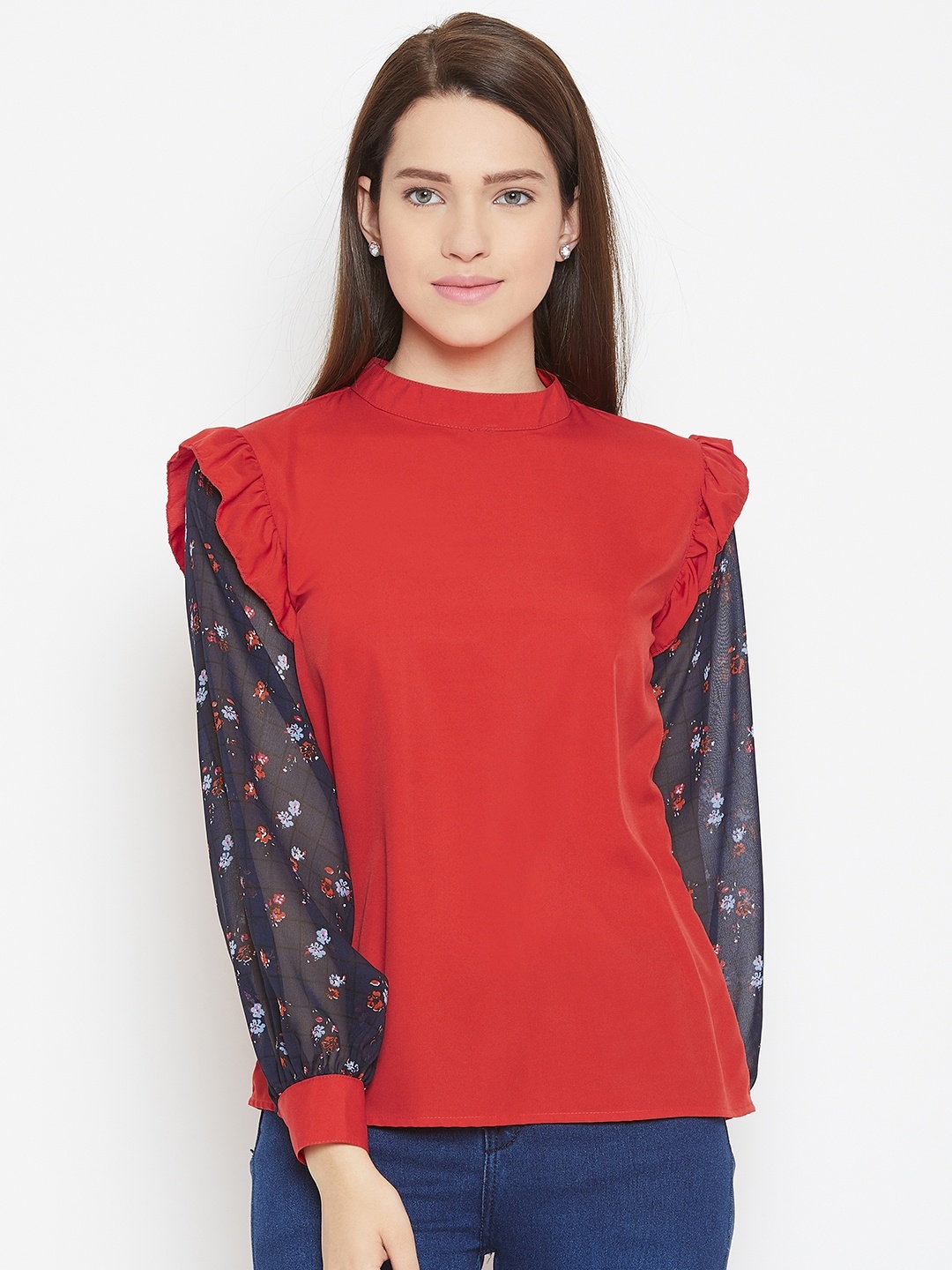 

Alsace Lorraine Paris Women Red Solid Top