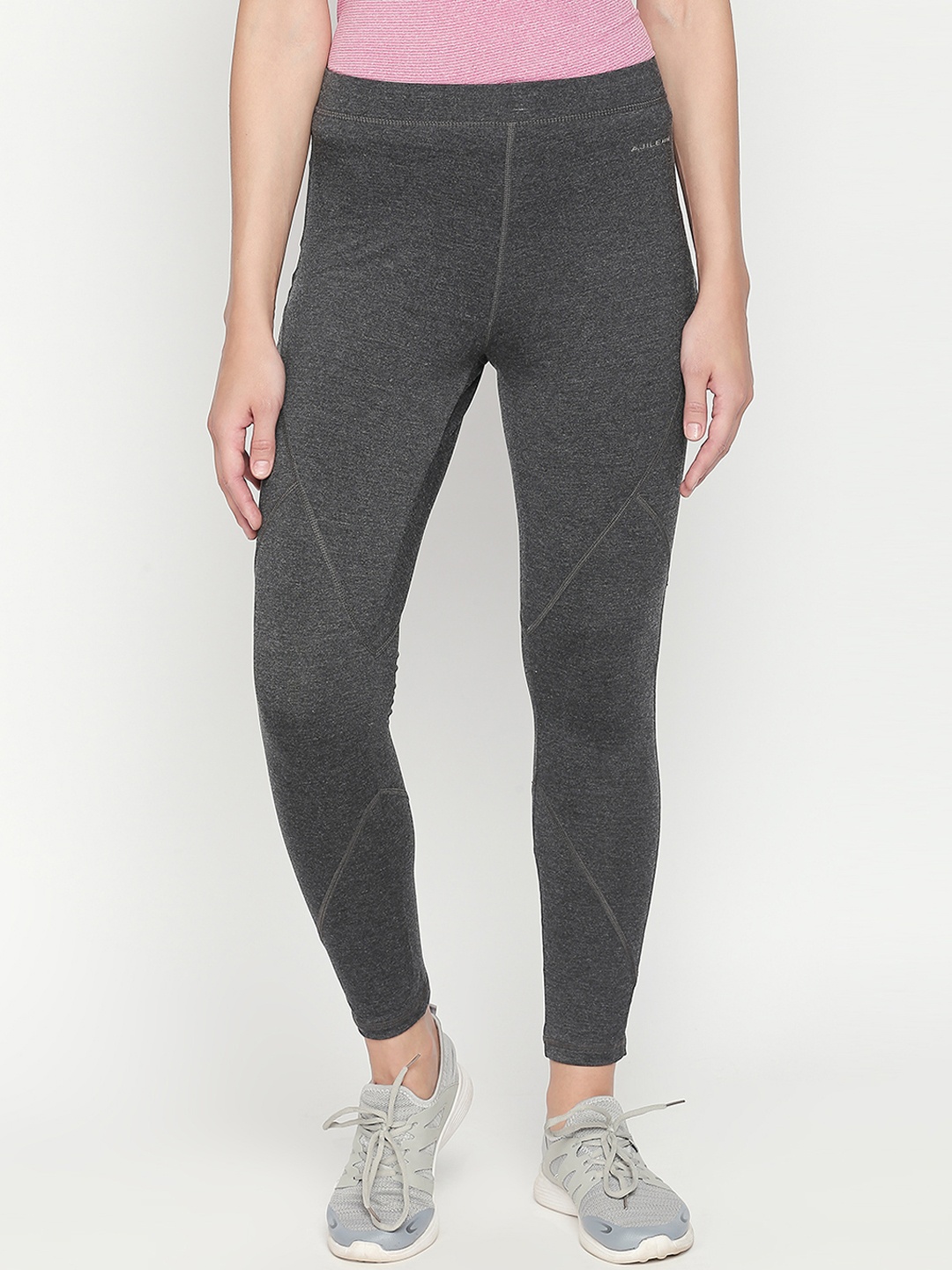 

Ajile by Pantaloons Women Grey Solid Slim-Fit Track Pants