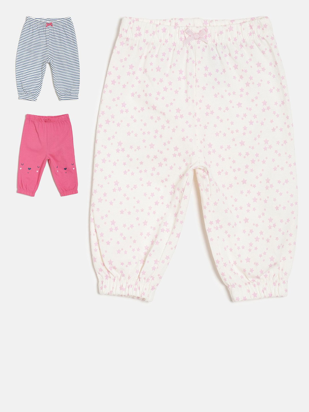 

MINI KLUB Kids Multicoloured Printed Pack Of 3 Track Pants, Multi