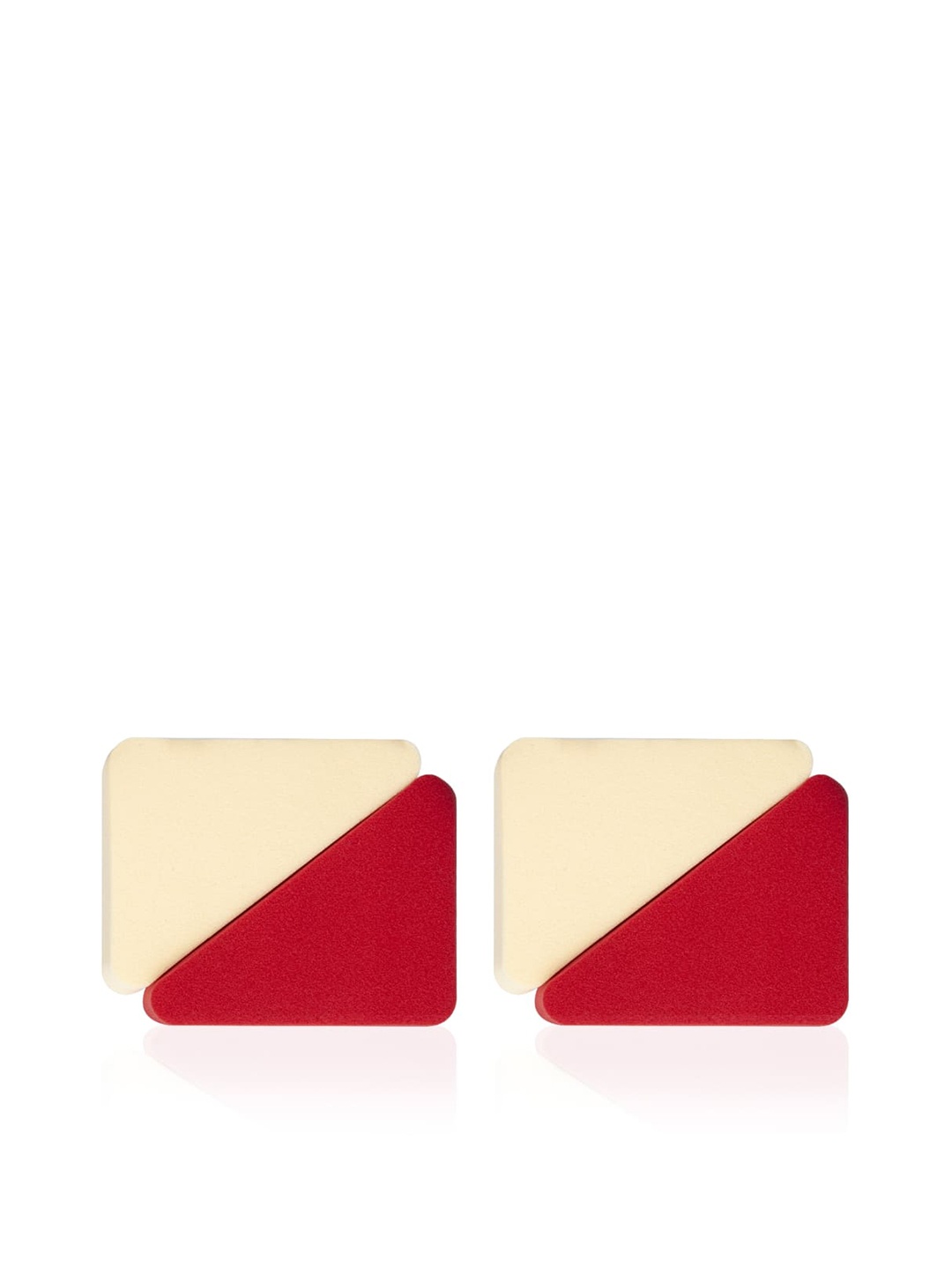 

PAC Pressed Sponge - Triangle - Red & Cream - 4 Pc