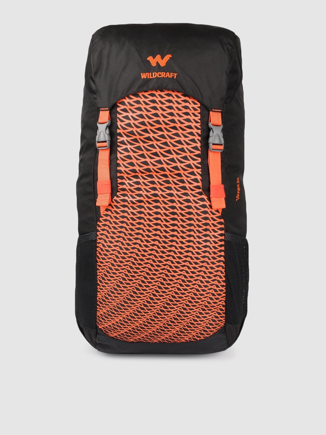 

Wildcraft Unisex Black And Orange Printed Verge 35 Rucksack