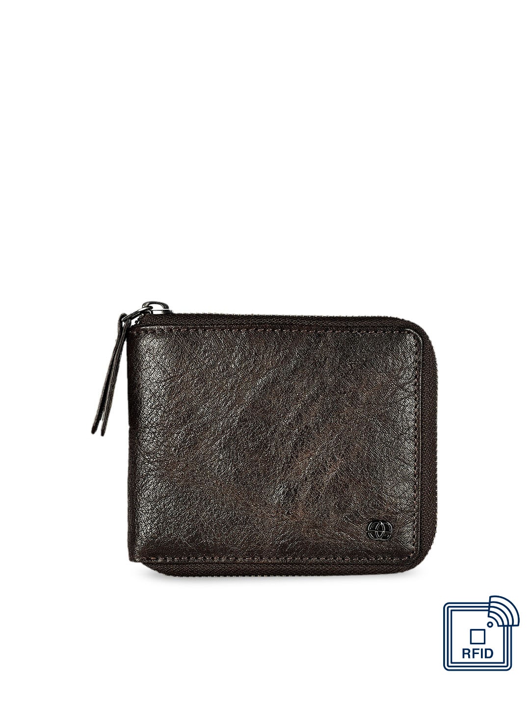 

Eske Men Brown Solid Two Fold Leather Wallet
