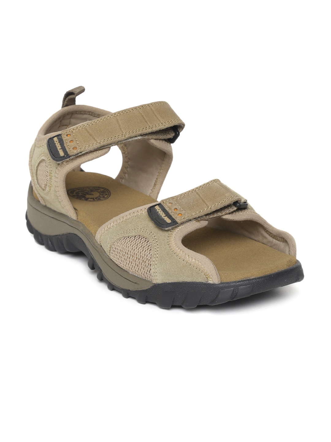 

Woodland Men Khaki Suede Comfort Sandals