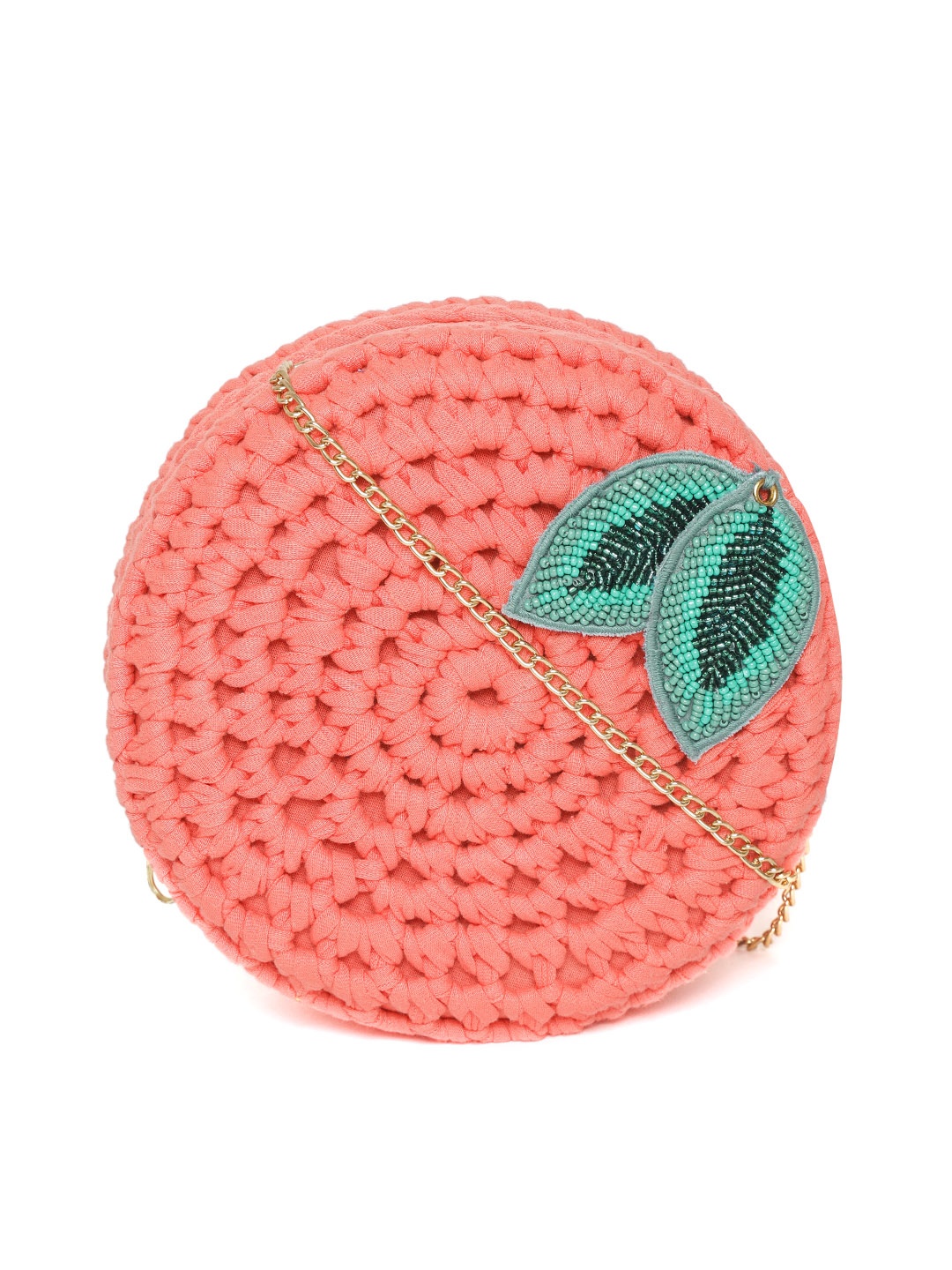 

Accessorize Coral Pink Self Design Sling Bag