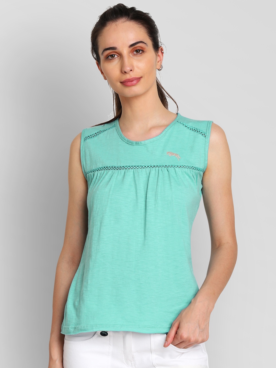 

JUMP USA Women Sea Green Solid Top
