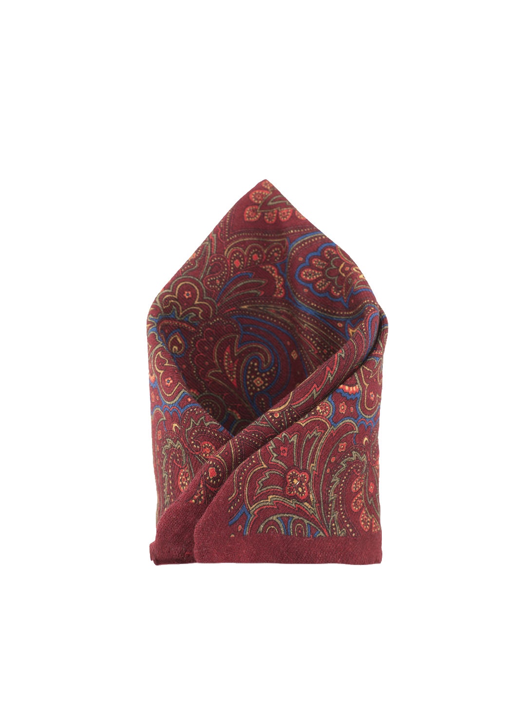 

The Tie Hub Men Blue & Maroon Printed Pocket Square