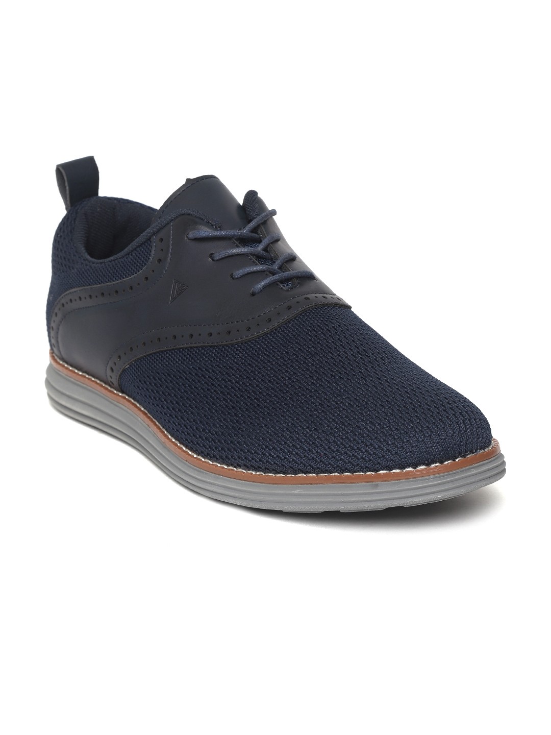 

Van Heusen Men Navy Blue Leather Sneakers