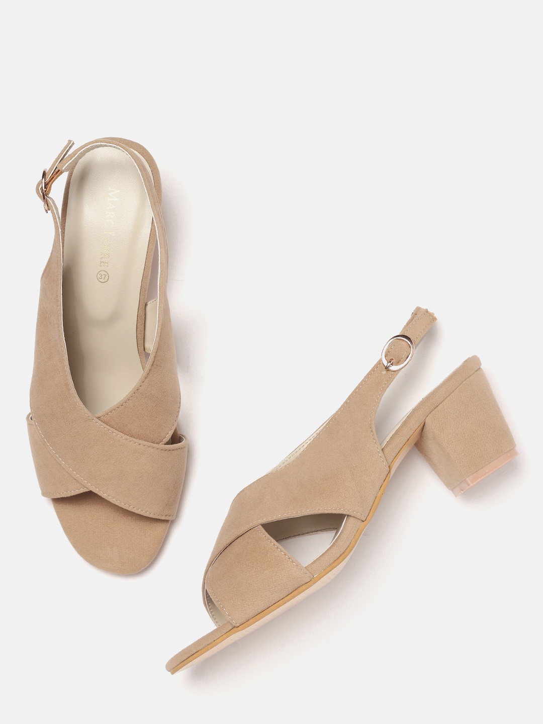 

Marc Loire Women Beige Solid Block Heels