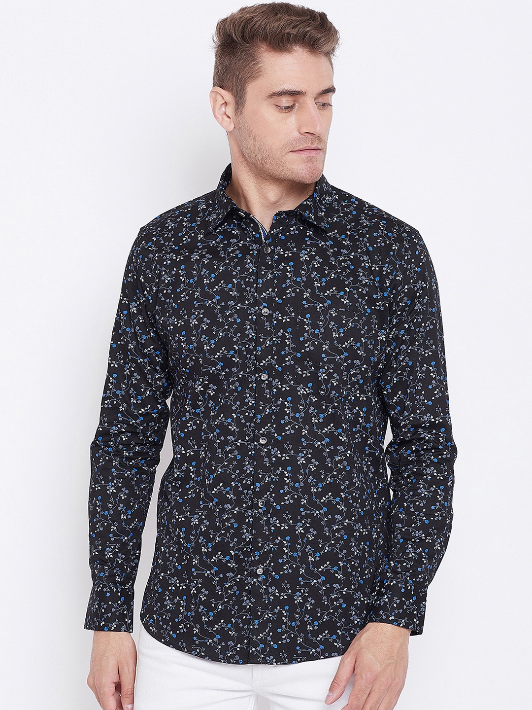 

Duke Men Black Regular Fit Printed Casual Shirt