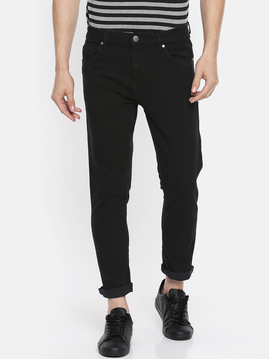 

Mast & Harbour Men Black Skinny Fit Mid-Rise Clean Look Stretchable Jeans