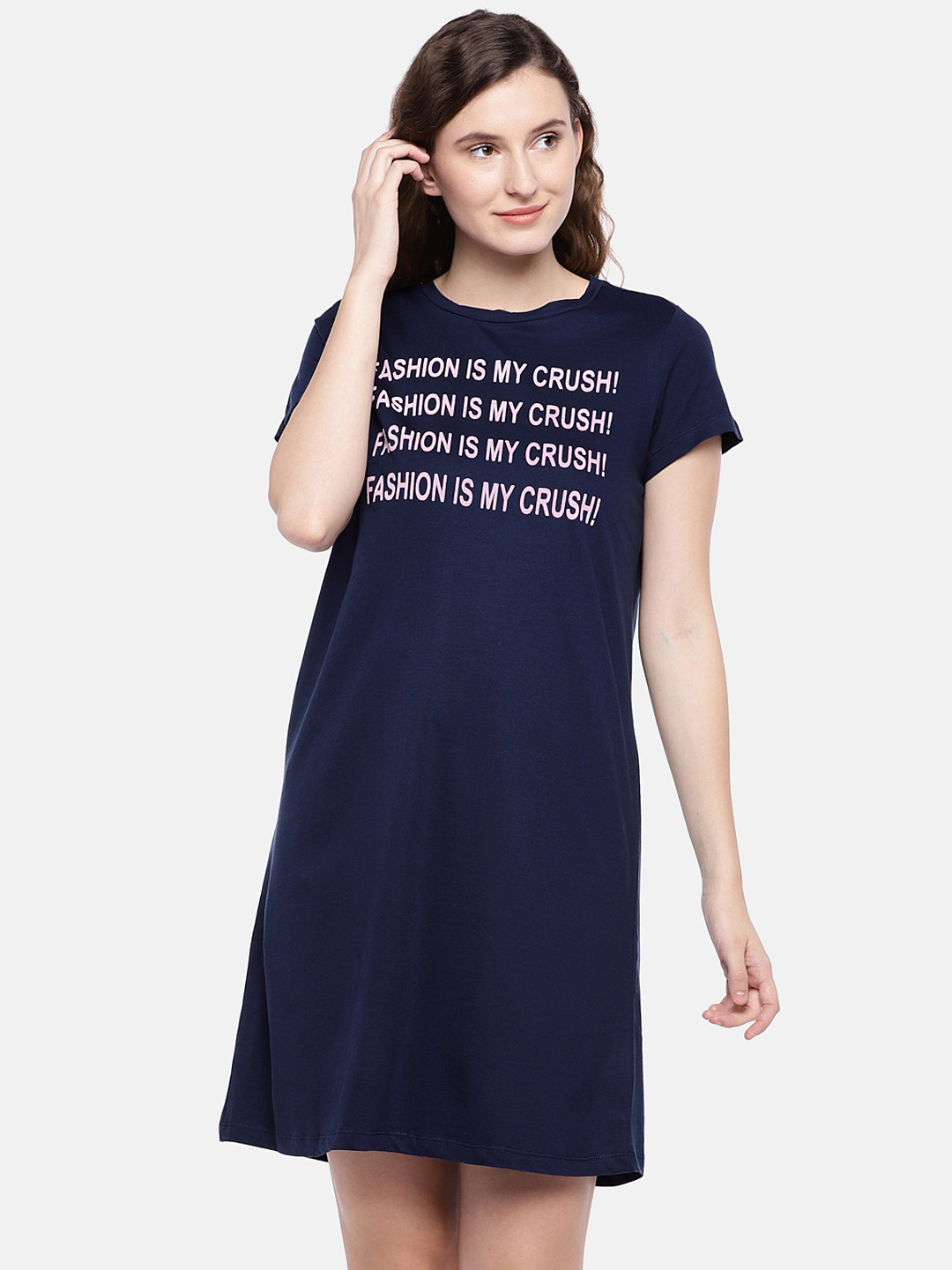 

Globus Women Navy Blue T-shirt Dress