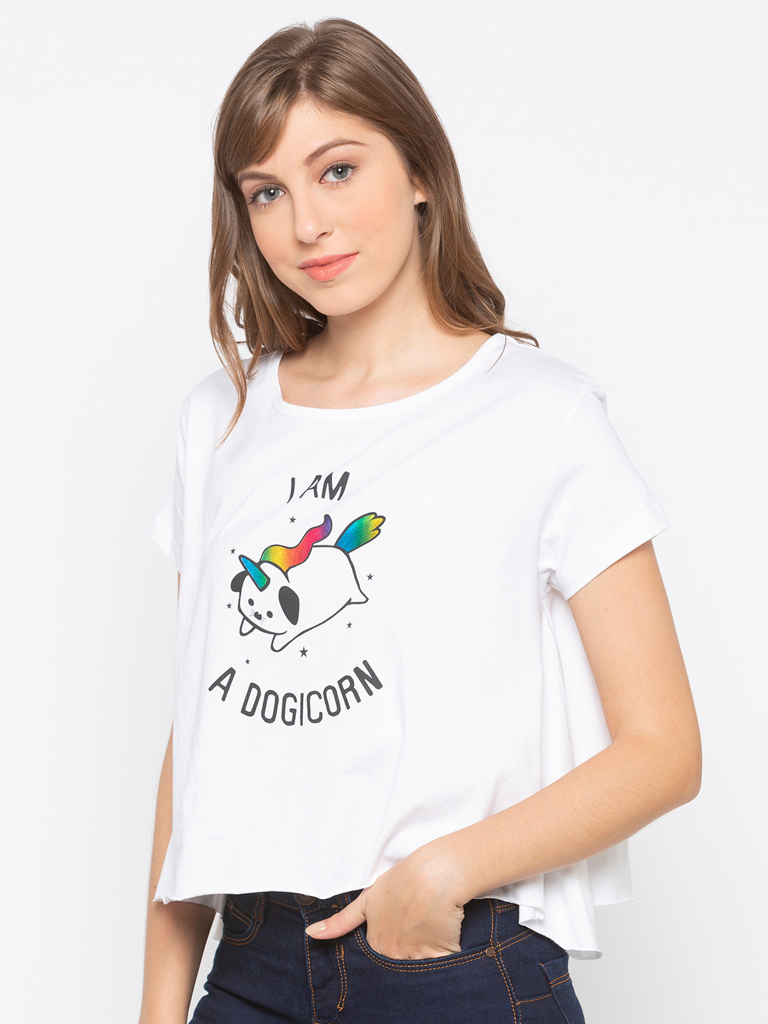 

Globus Women White Printed Top