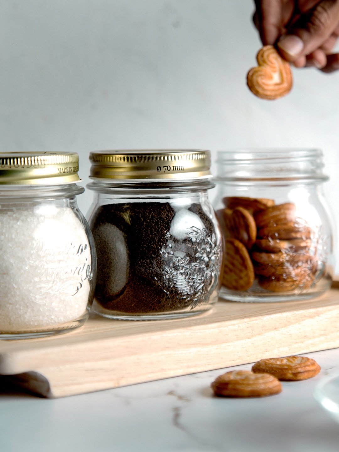 

Bormioli Rocco Set of 4 Transparent Jars With Lids