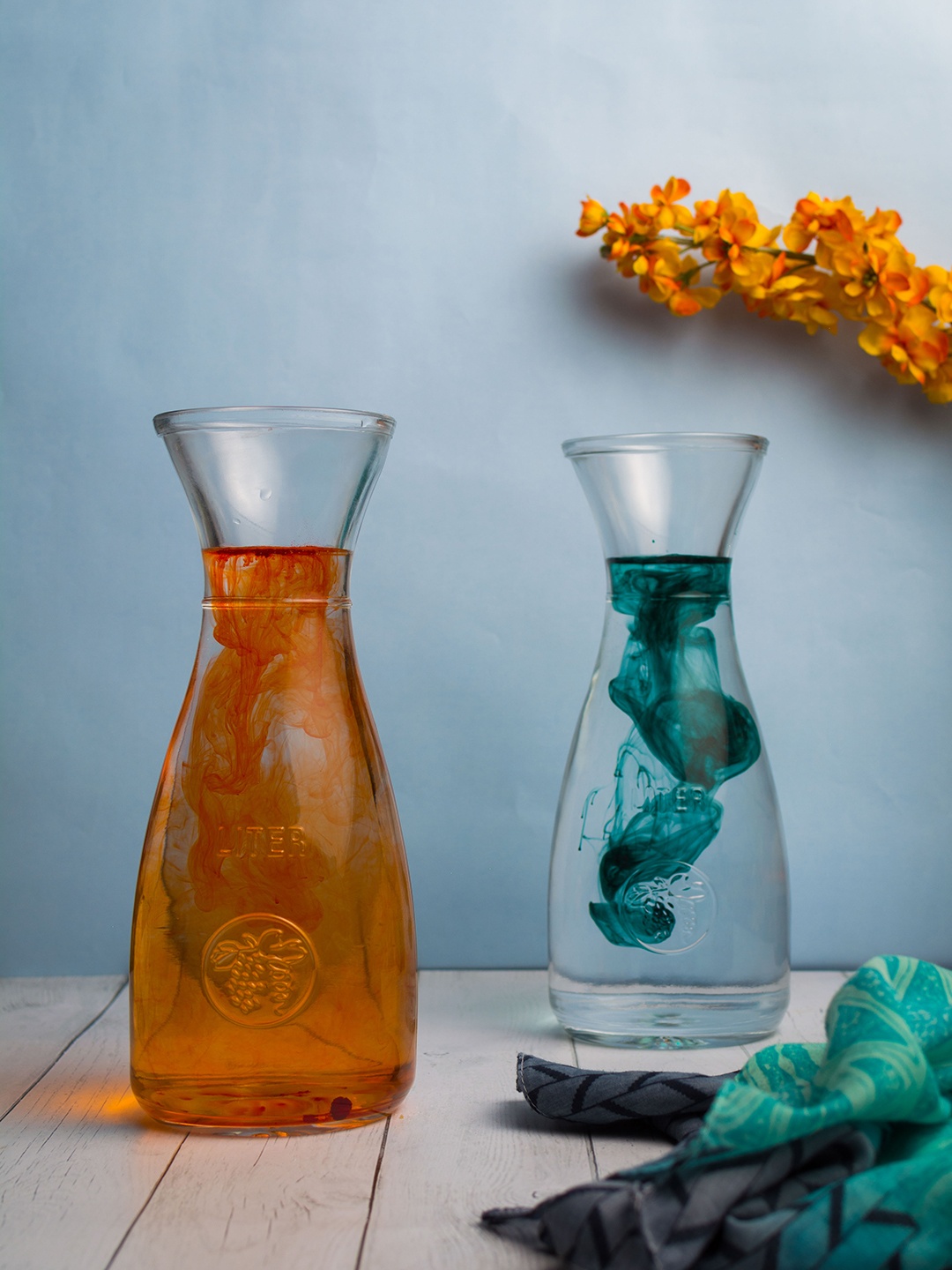 

Pasabahce Set of 2 Transparent Carafe Set 1000 ml each