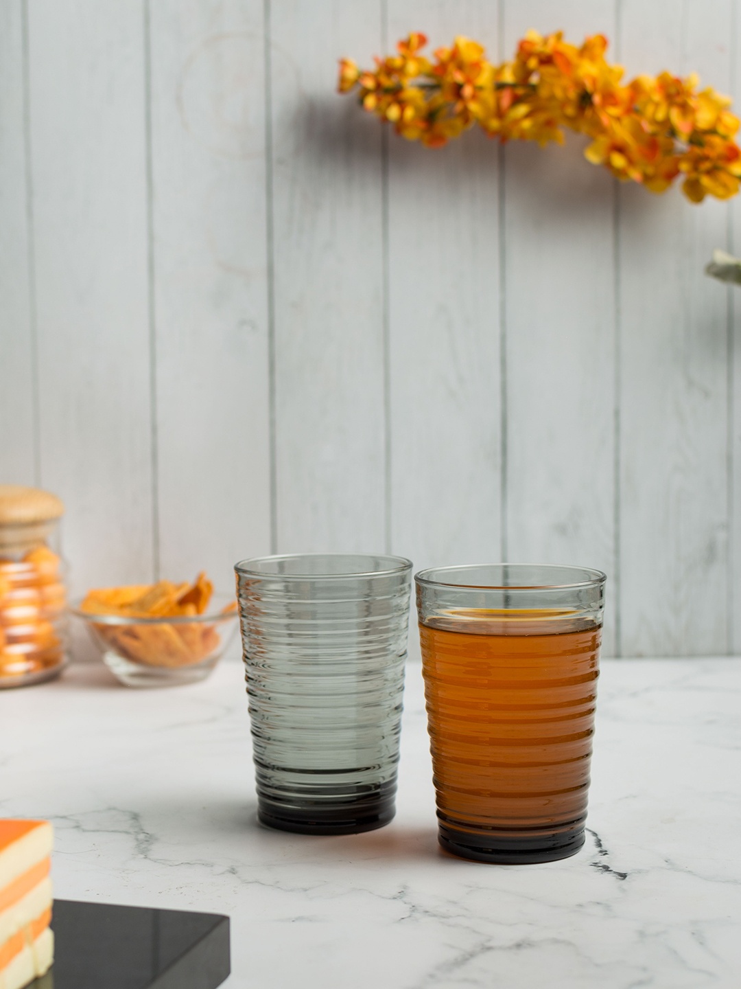 

Pasabahce Set of 6 Granda Transparent Tumblers 290 ML, Grey
