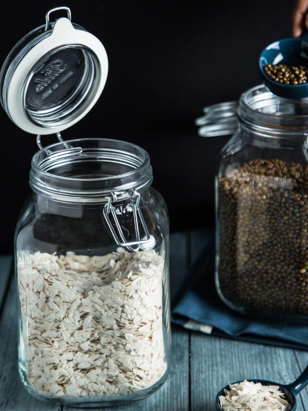 

Bormioli Rocco Fido Set of 2 Glass Jar with Clear Glass Lid and Rubber Gasket, Transparent