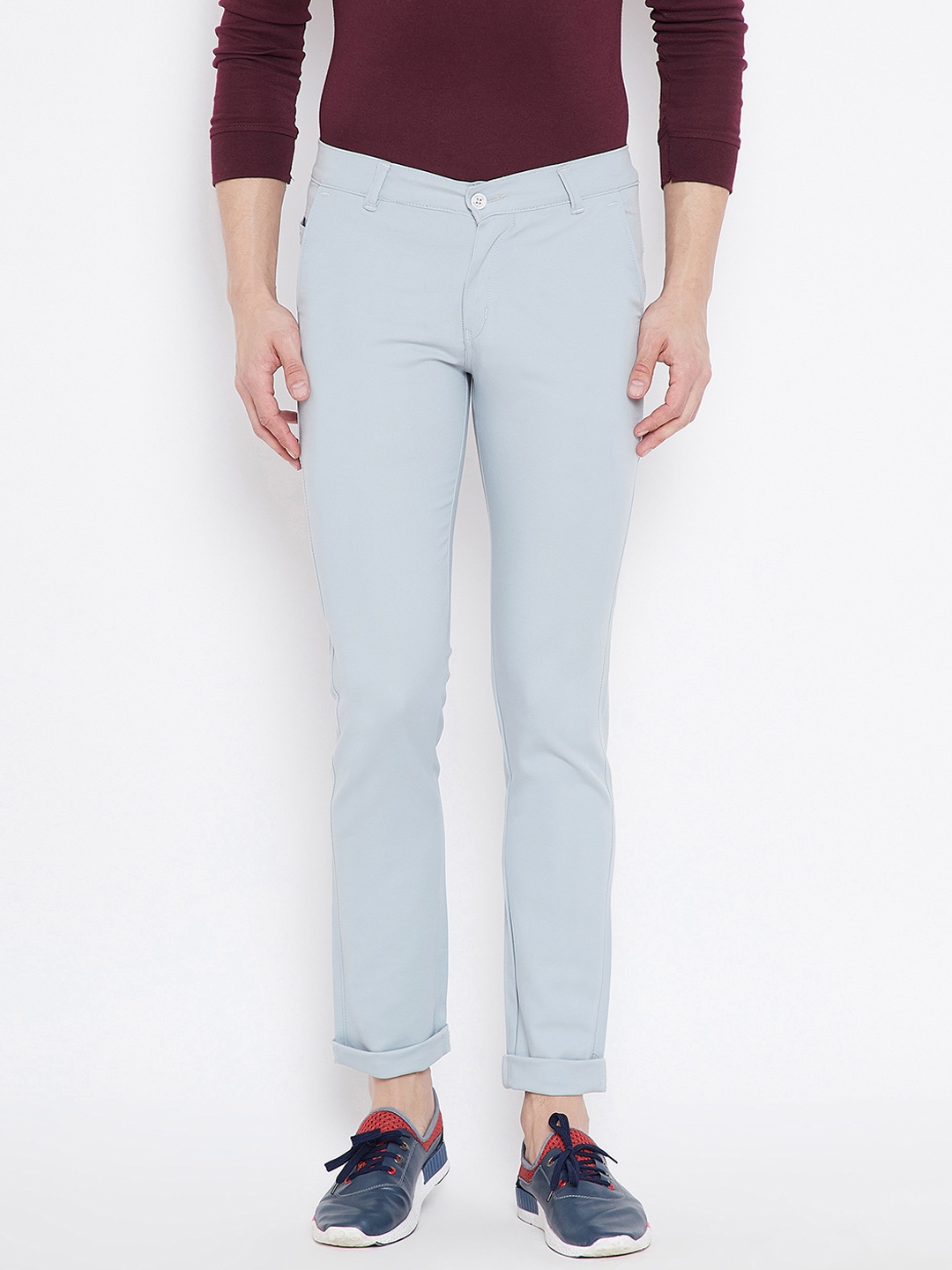 

Nation Polo Club Men Blue Skinny Fit Solid Regular Trousers
