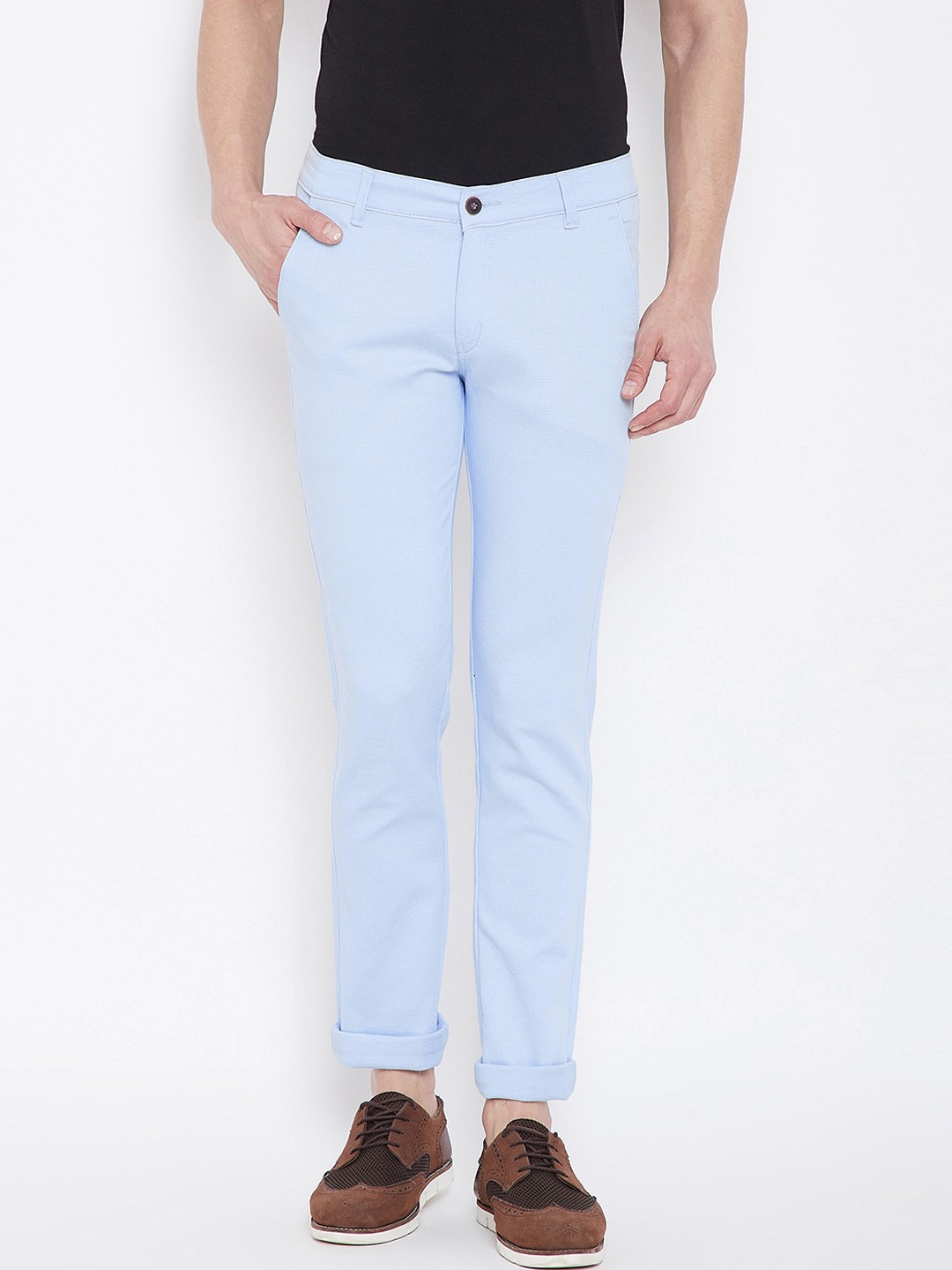

Nation Polo Club Men Blue Skinny Fit Solid Regular Trousers