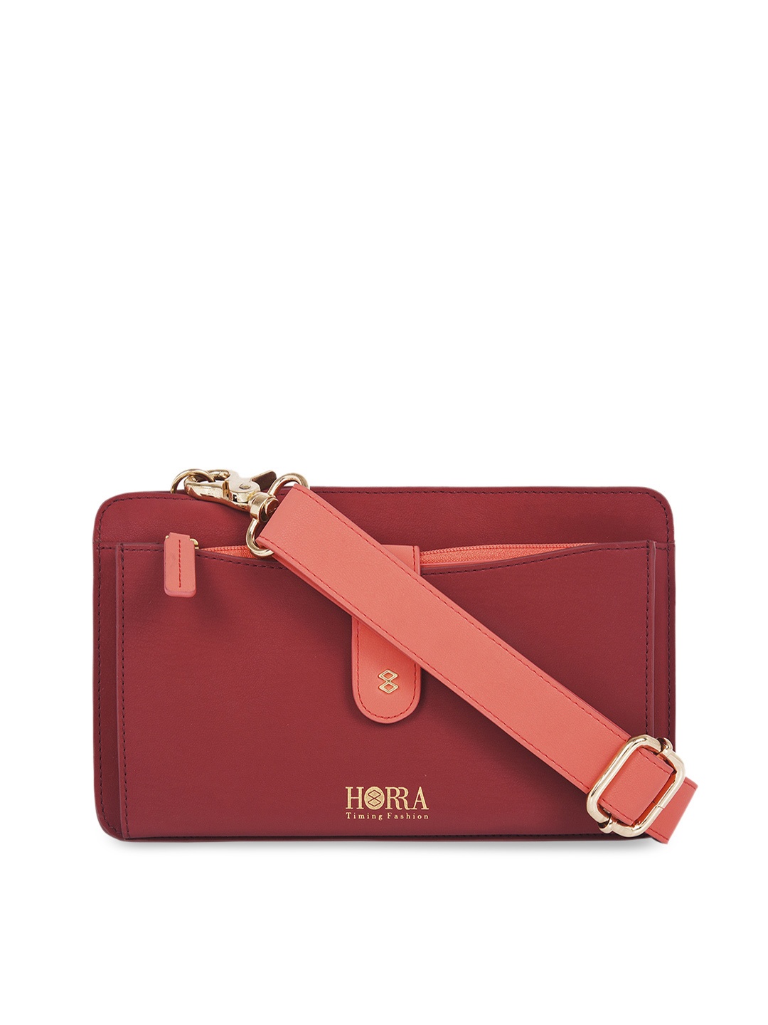 

HORRA Maroon Solid Sling Bag
