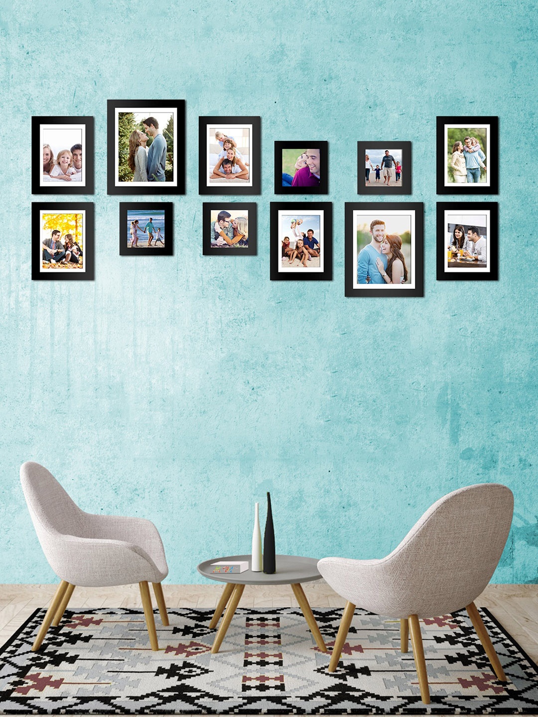 

Art Street Set of 12 Black Solid Wall Photo Frames