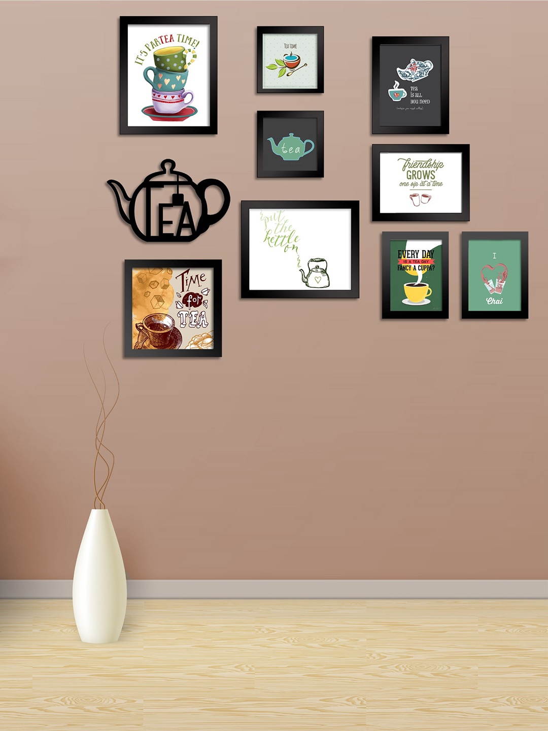 

Art Street Set of 9 Black Solid Wall Photo Frames