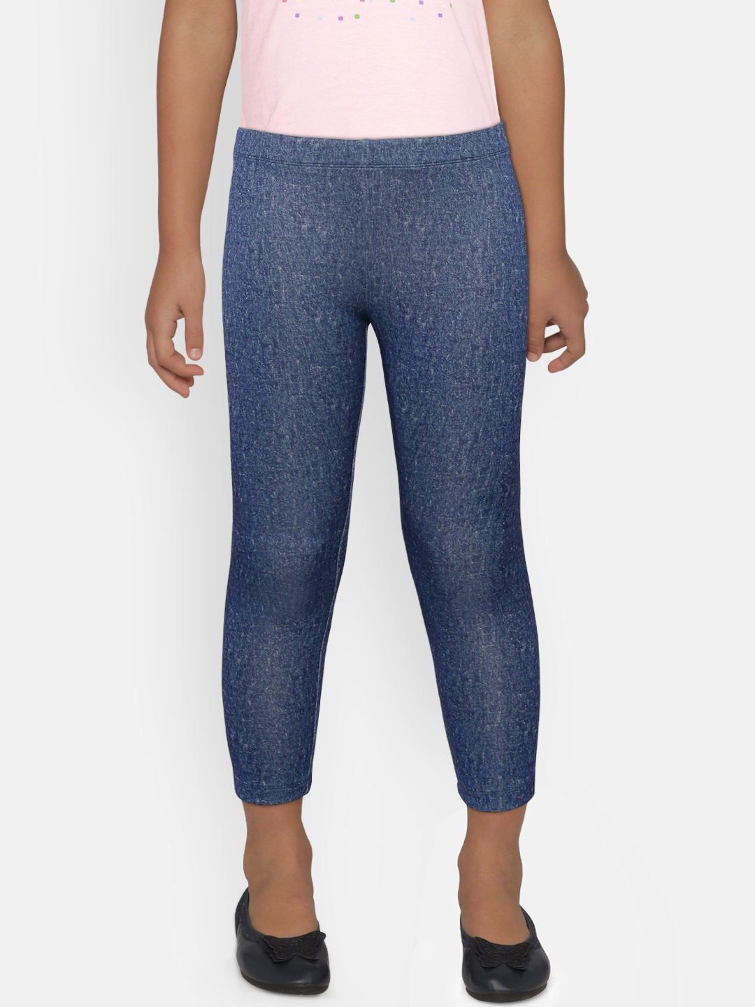 

Natilene Girls Navy Blue Solid Leggings