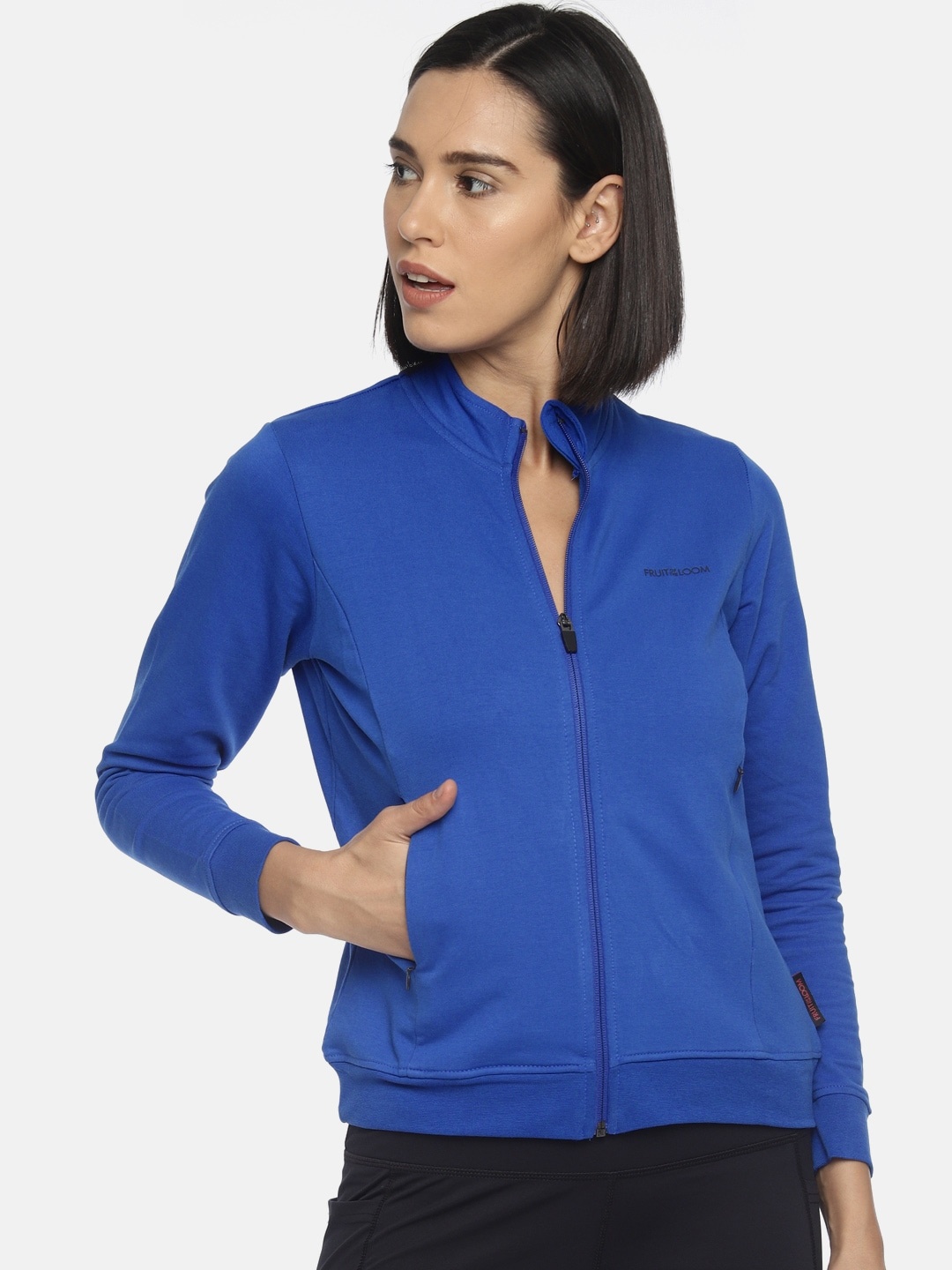 

Fruit of the loom Women Blue Solid Sweatshirt