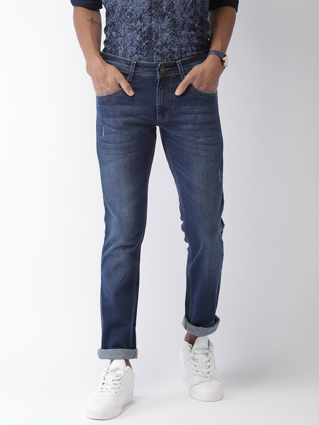 

Park Avenue Men Blue Slim Fit Low-Rise Clean Look Stretchable Jeans