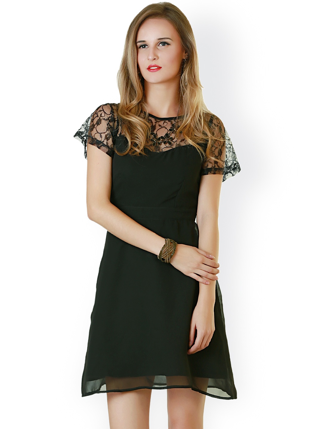 

Belle Fille Black A-line Dress