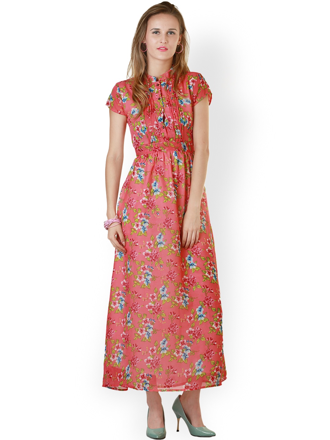 

Belle Fille Red Printed Maxi Dress