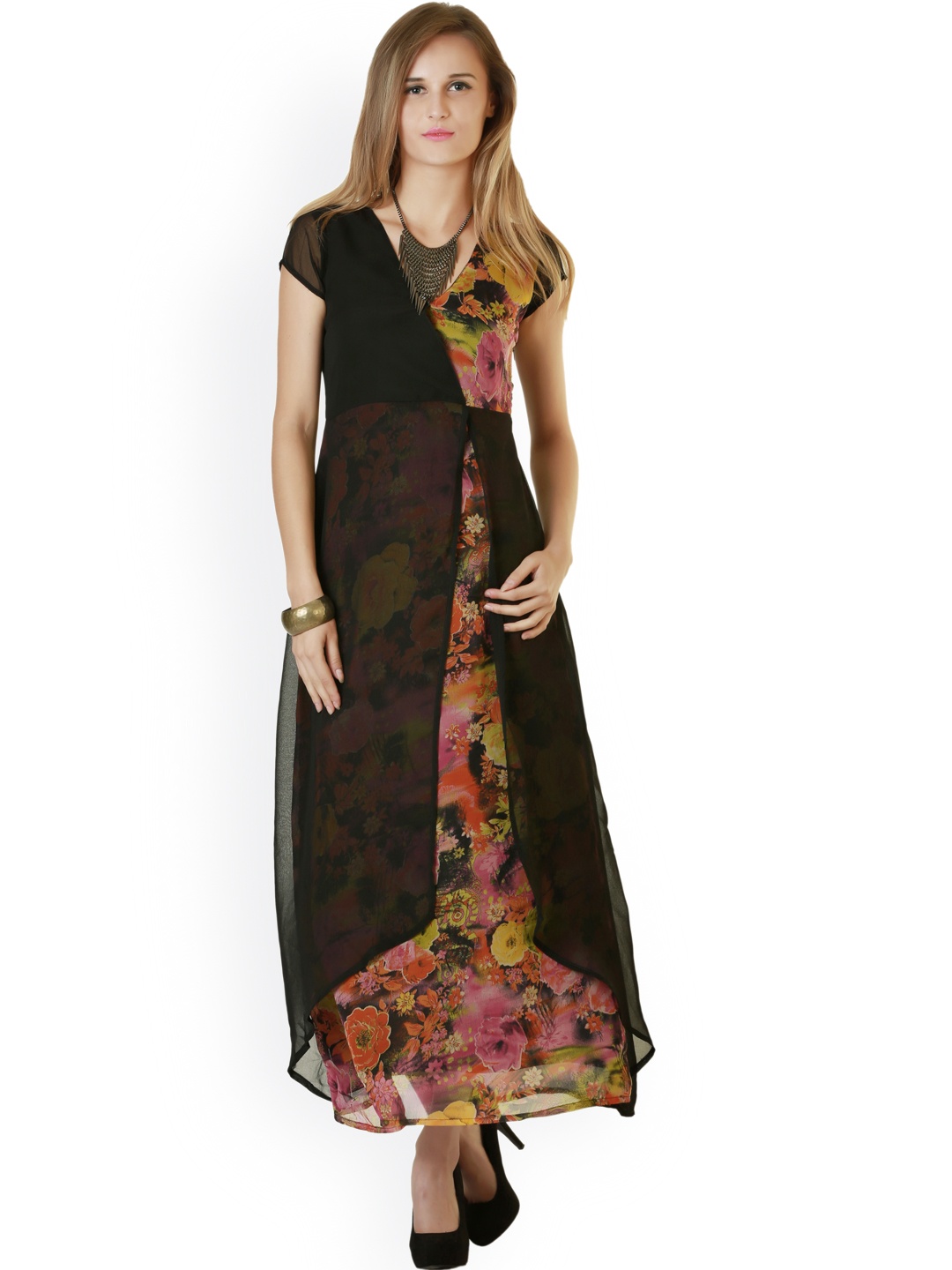 

Belle Fille Multicoloured Floral Print Maxi Dress, Multi