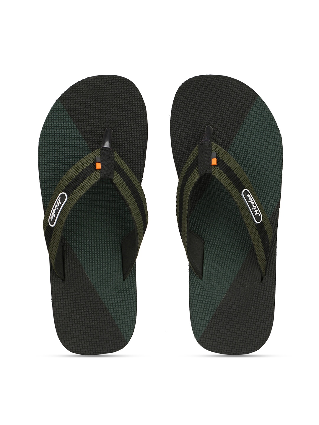 

HIROLAS Men Black Solid Thong Flip-Flops