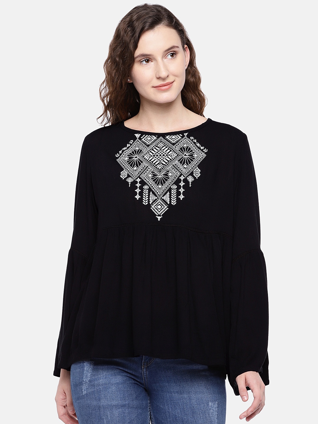 

Globus Women Black Solid Top