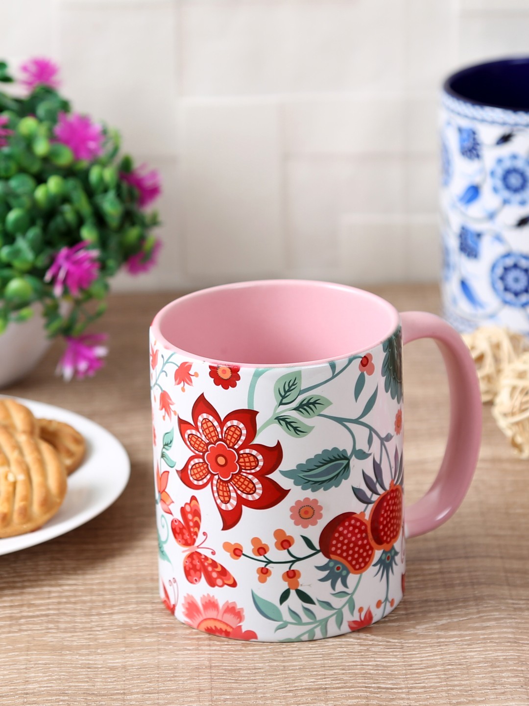 

Reinvention Factory Cream-Coloured Printed Ceramic Coffee Mug