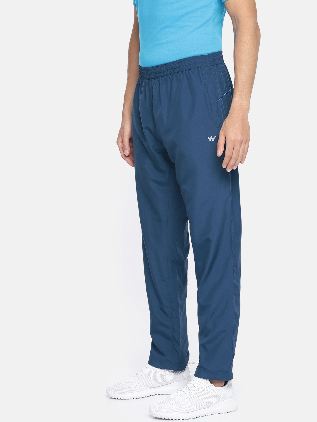 

Wildcraft Men Blue Solid Regular Fit Track Pant