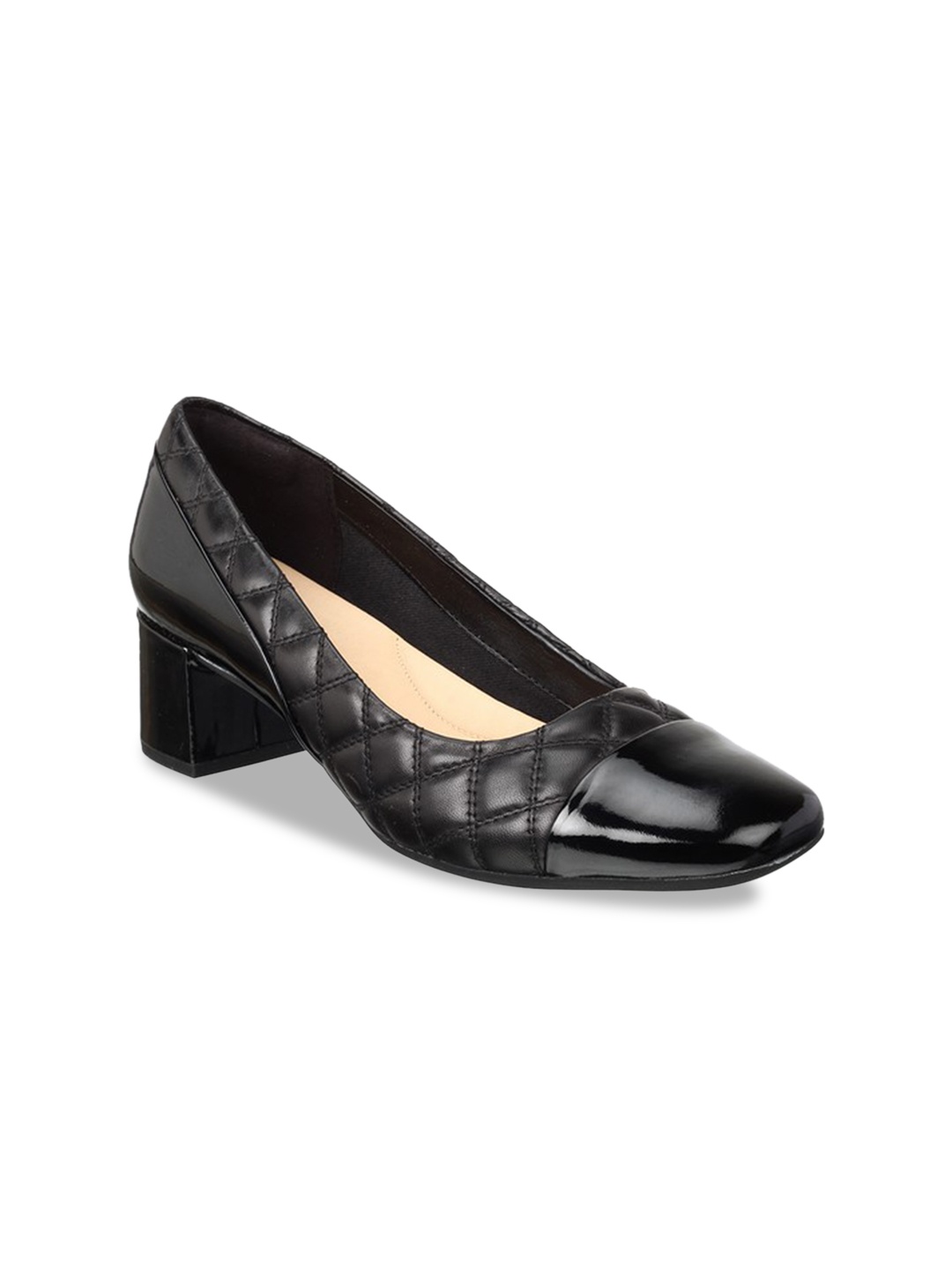 

Clarks Women Black Textured Pumps