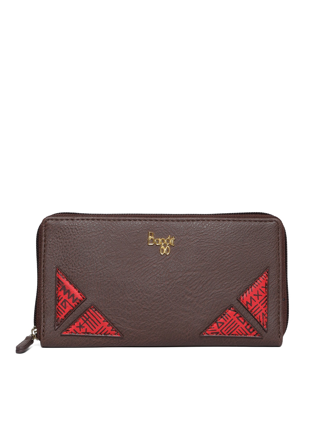 

Baggit Women Brown Textured Zip Around Wallet