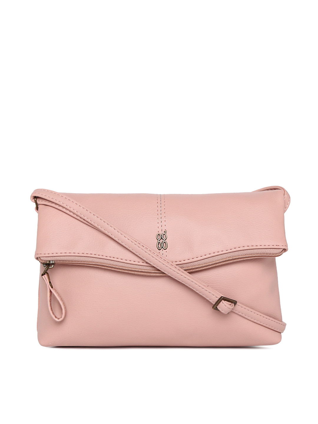 

Baggit Peach-Coloured Solid Sling Bag