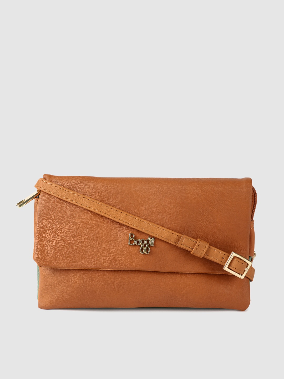 

Baggit Tan Brown Solid Sling Bag