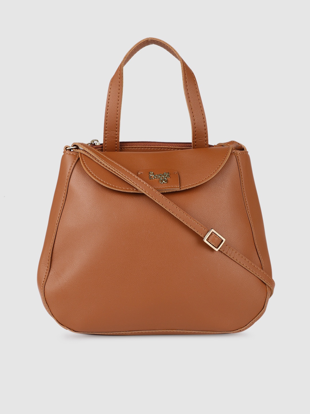 

Baggit Tan Brown Solid Sling Bag