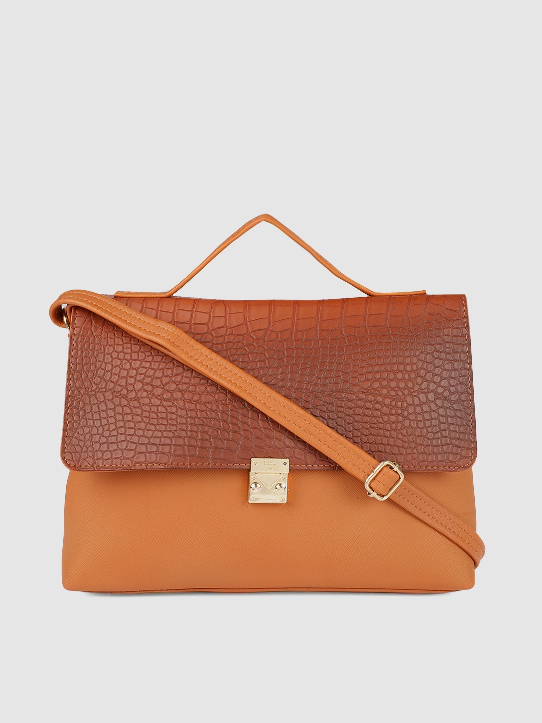 

Baggit Women Tan Brown Textured Satchel