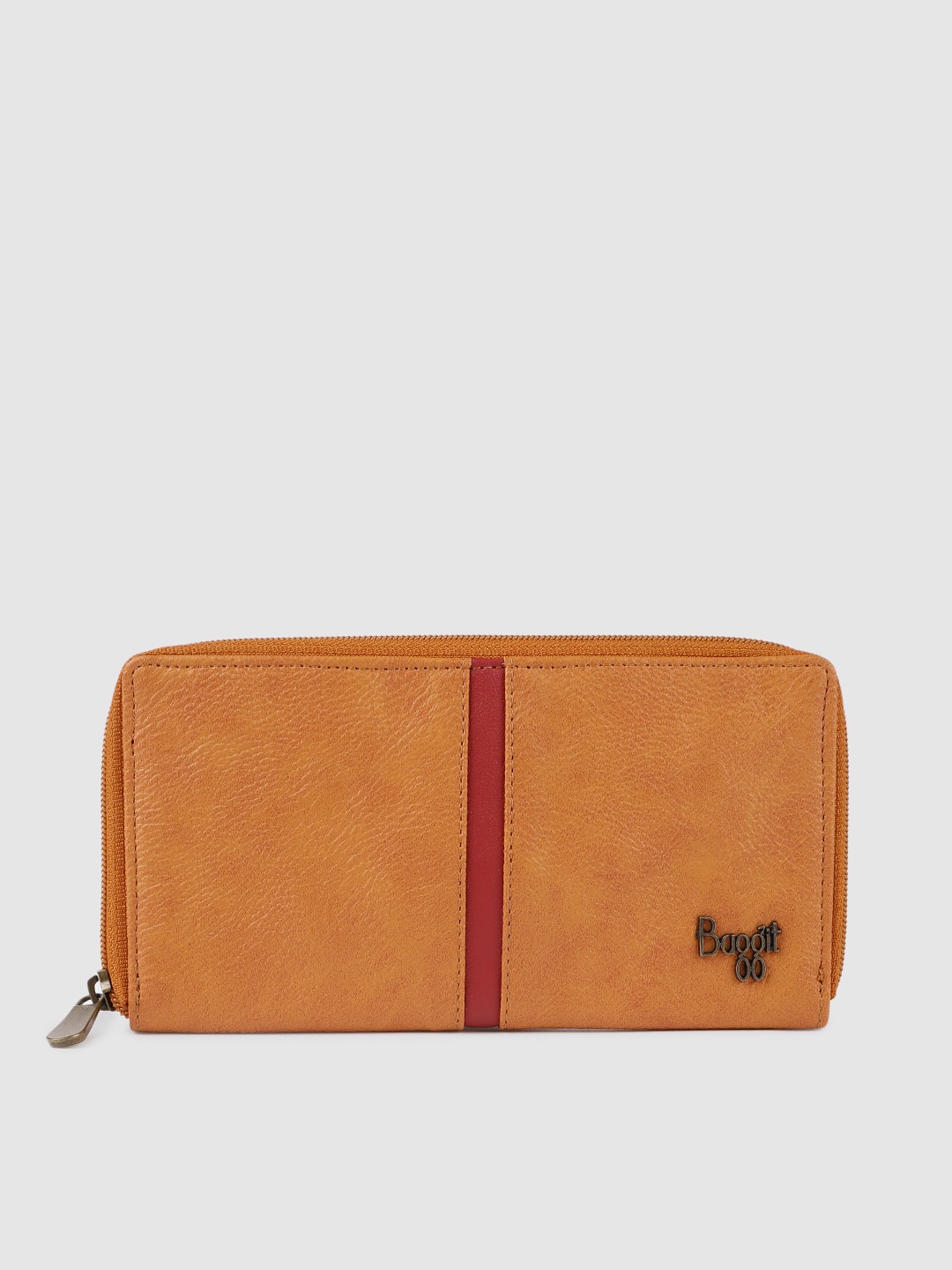 

Baggit Women Mustard Yellow Solid Zip Around Wallet