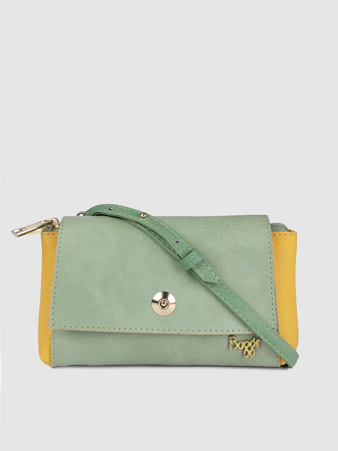 

Baggit Light Green Solid Sling Bag