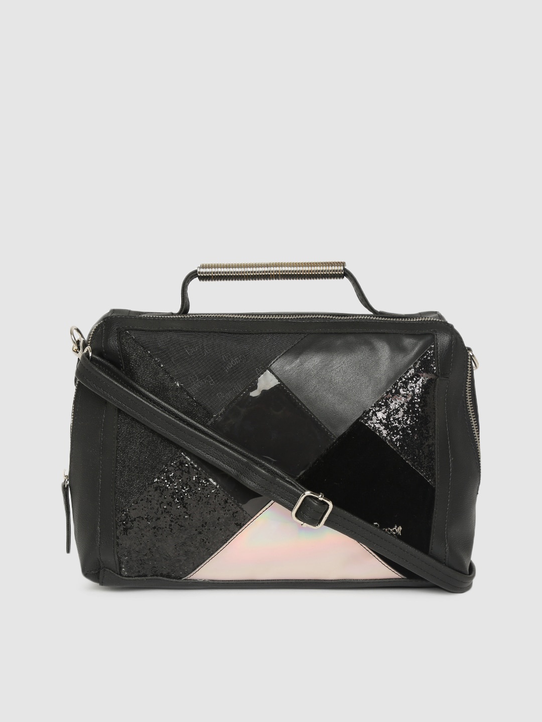 

Baggit Black Textured Handheld Bag