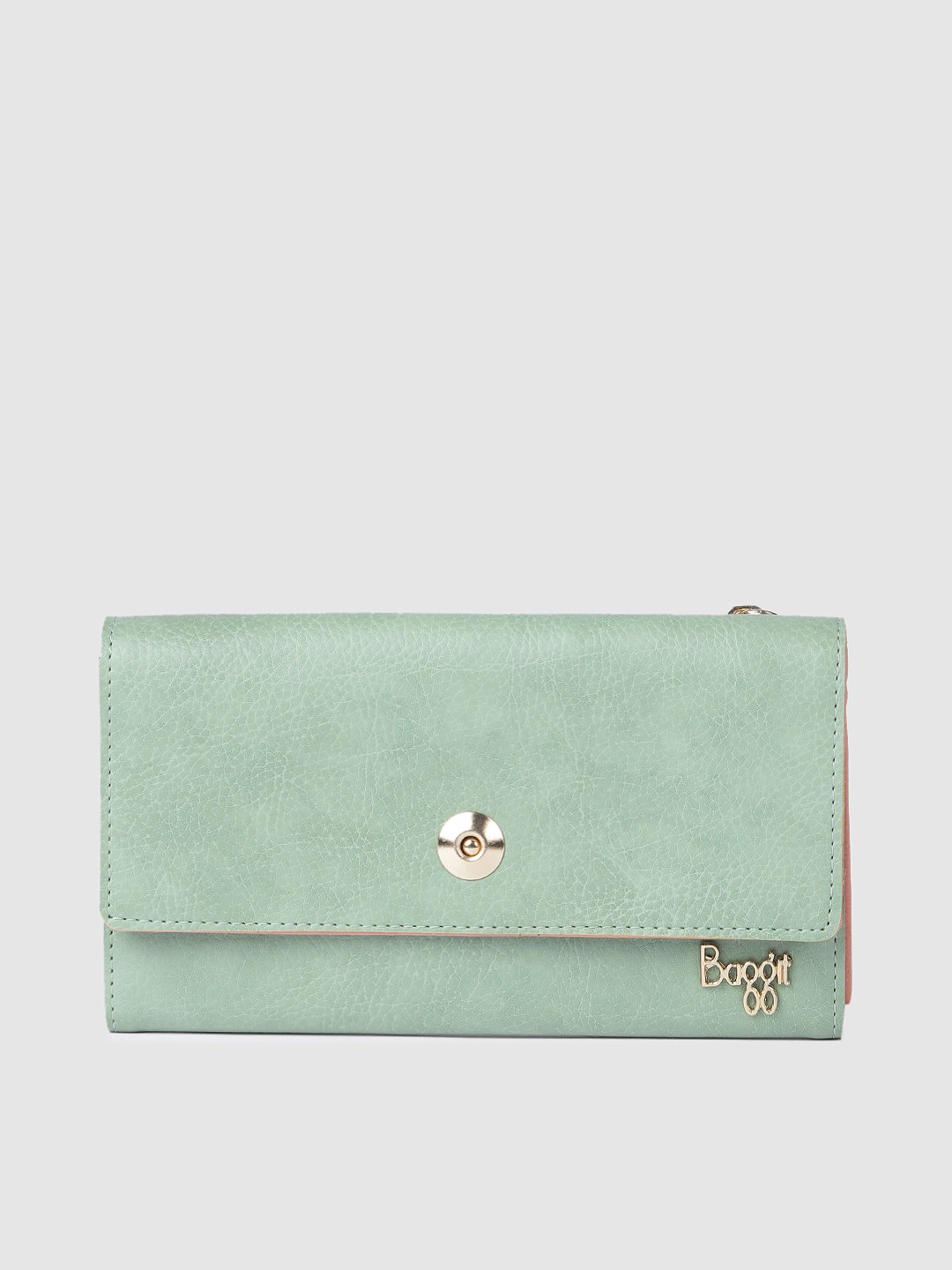 

Baggit Women Green Solid Two Fold Wallet