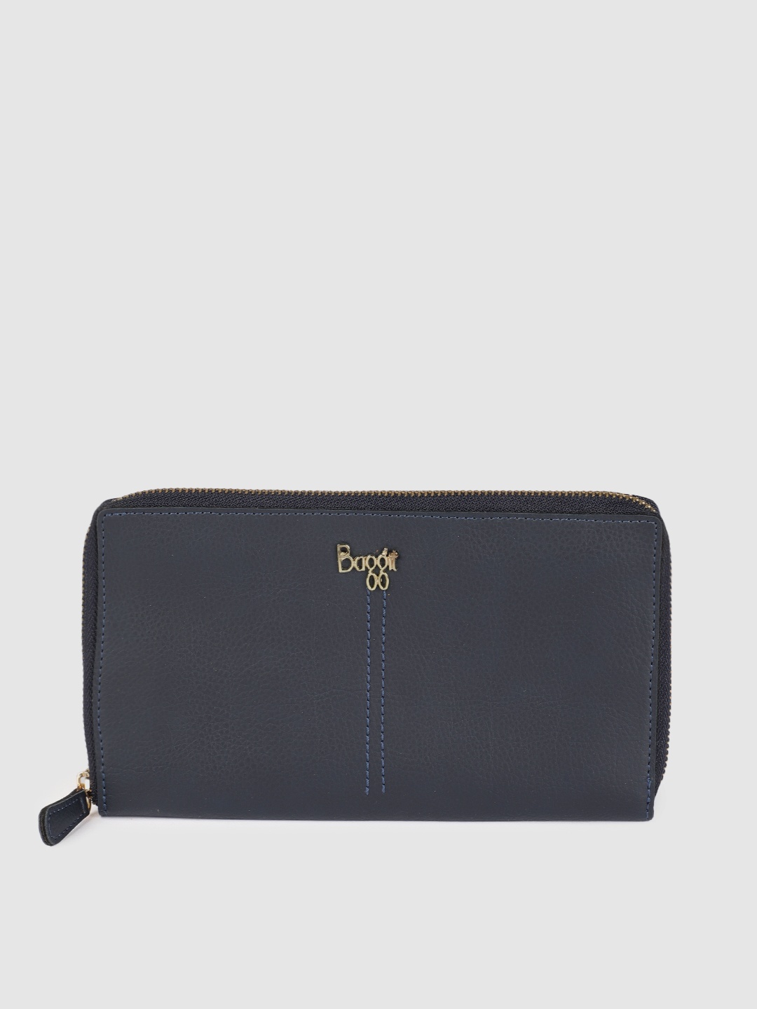 

Baggit Women Navy Blue Solid Zip Around Wallet