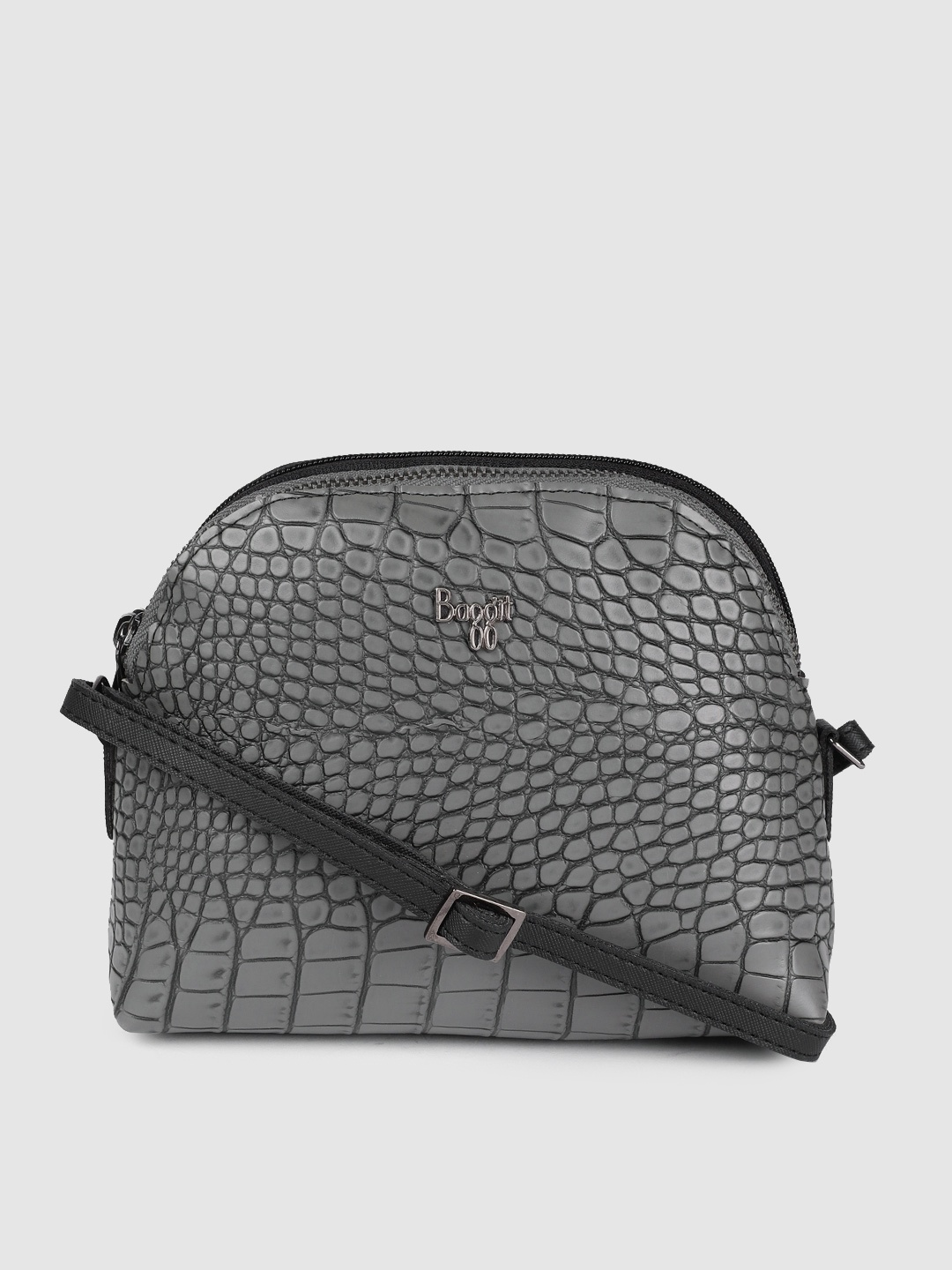 

Baggit Charcoal Grey Textured Sling Bag