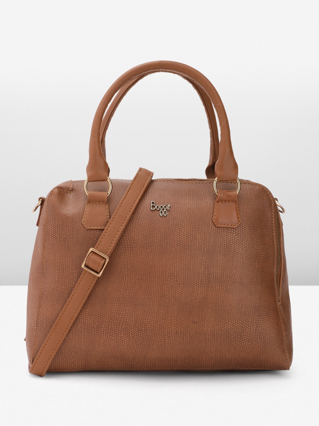 

Baggit Animal Textured Structured Handheld Bag, Brown