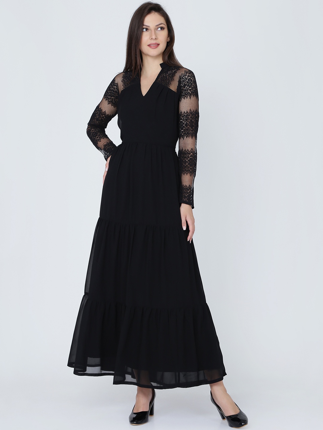 

Eavan Women Black Solid Maxi Dress