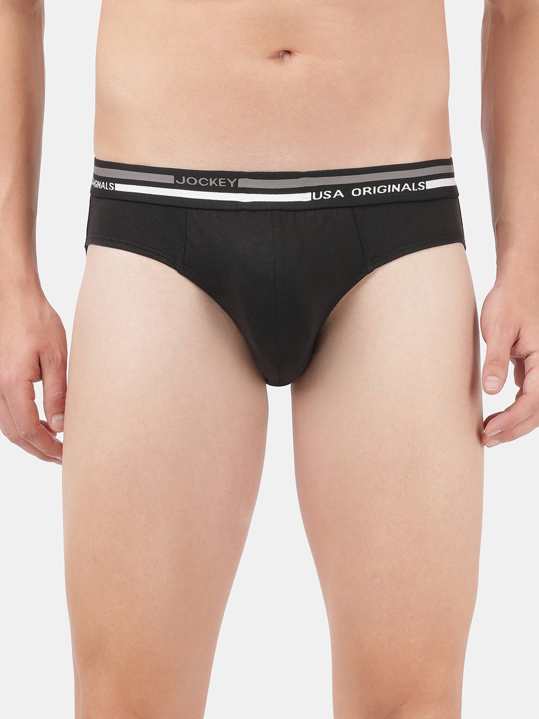 

Jockey Men Black Solid Briefs US49-0105